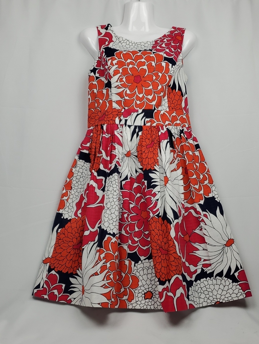 Eliza J Women's Floral Sleeveless Dress From Nordstrom in Orange, Pink & White